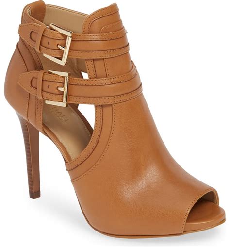 michael kors peep toe booties